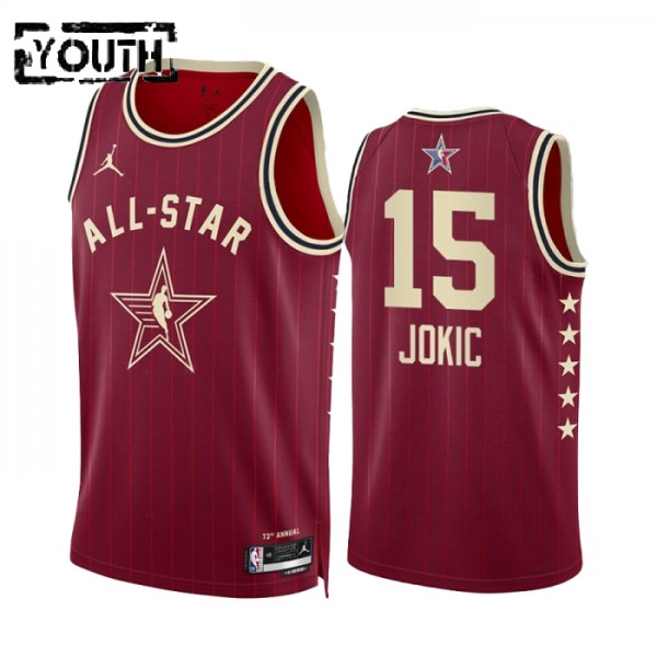 All-Star 2024 Trikot Western Conference Nikola Jokic Rot Swingman - Kinder